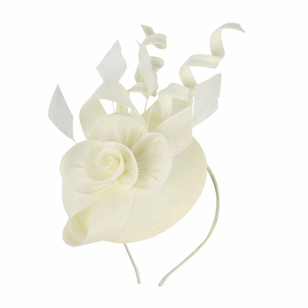 Chapeau Fascinator en Maille Florale, Accessoires Élégants, Coiffe de Mariage Réglable, Décoration Capillaire, Accessoires de Mariée