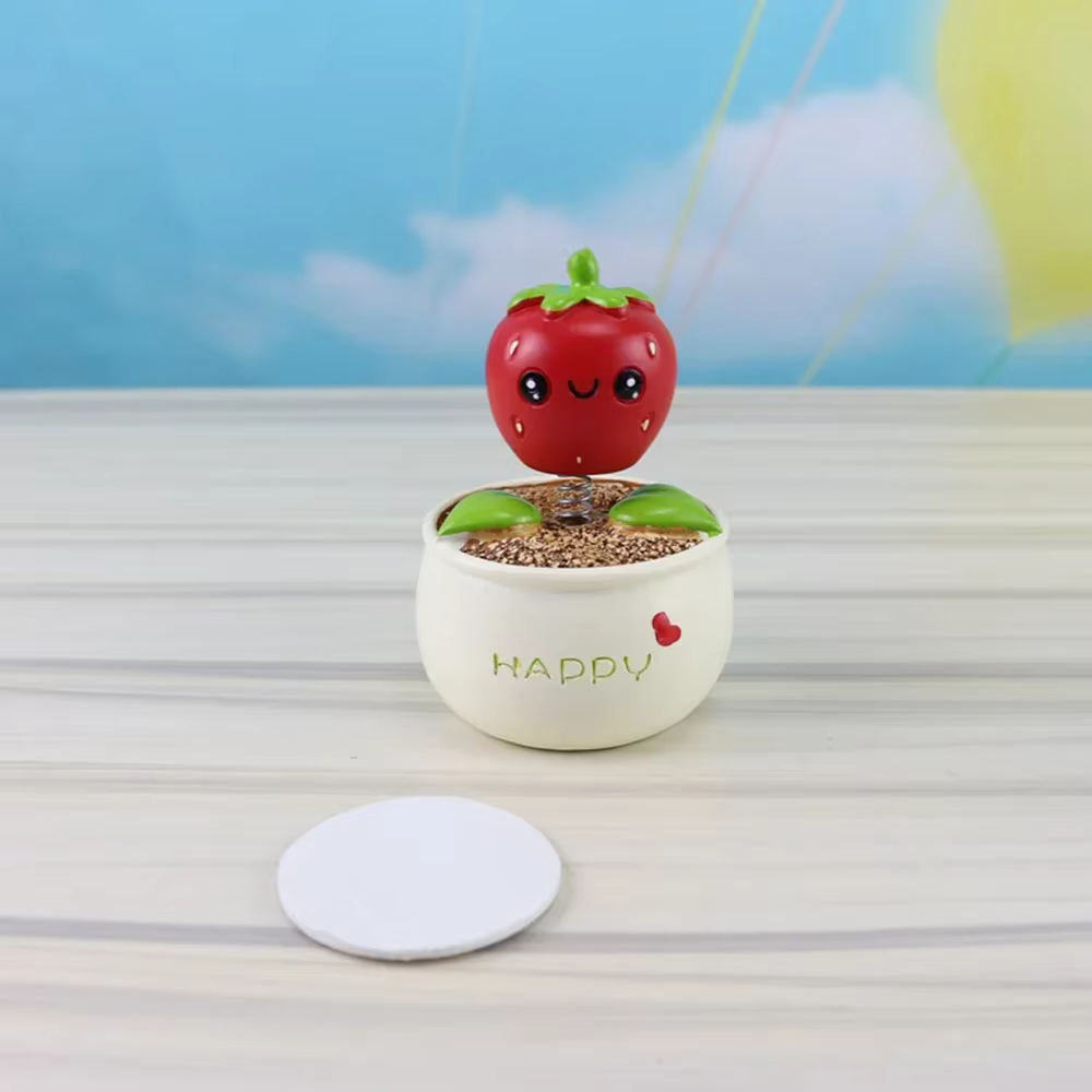 Pot de fleur de fraise en résine pour voiture