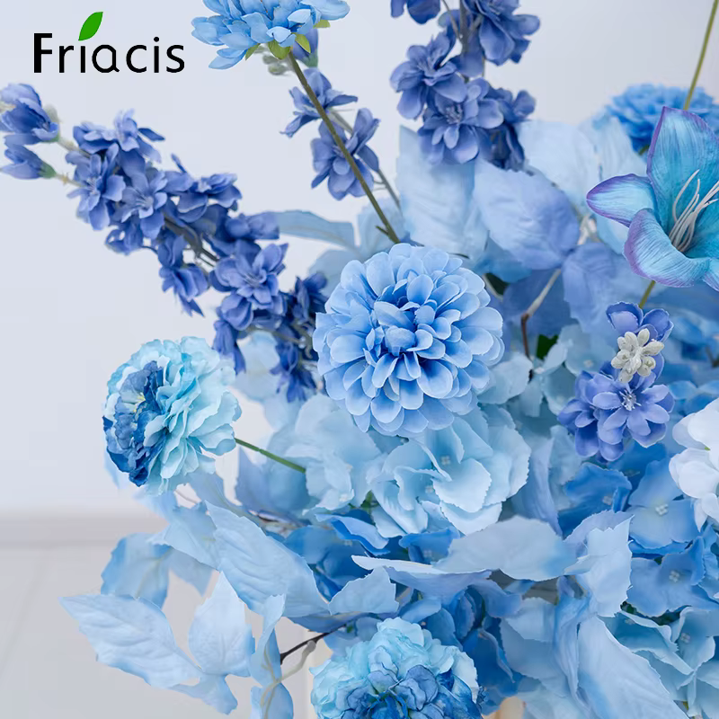 Nouvelles fleurs artificielles bleues