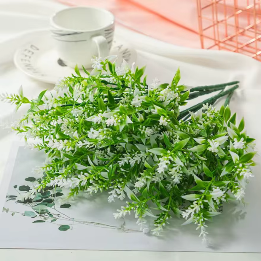 Fleurs artificielles en plastique lavande faux plantes herbe mariage maison jardin décoration bricolage photographie