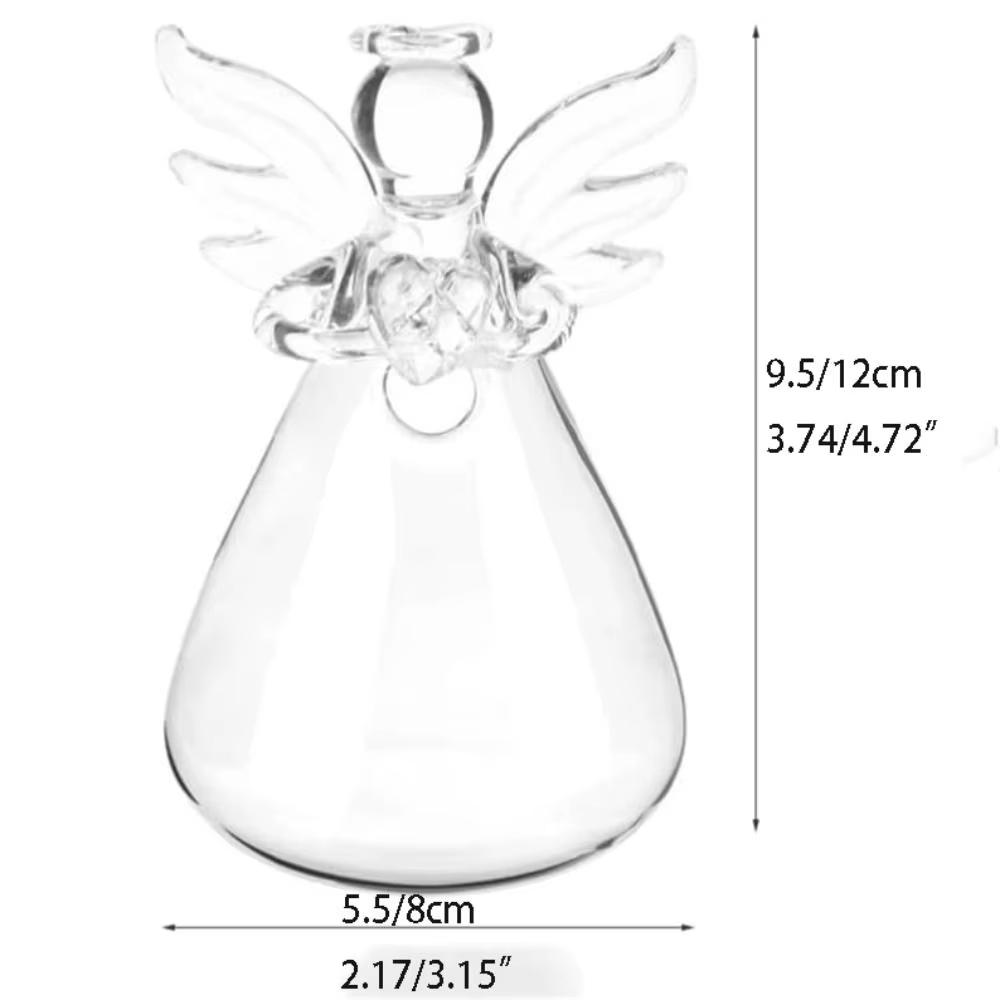 Vase d'ange Transparent en forme d'ange