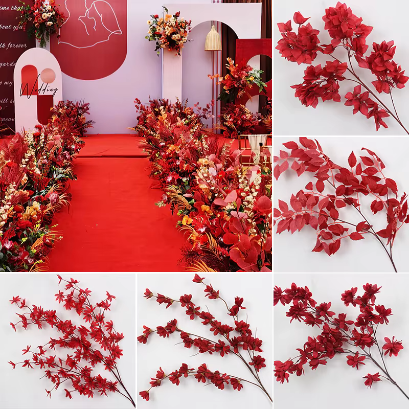 Fleur à branche unique série rouge