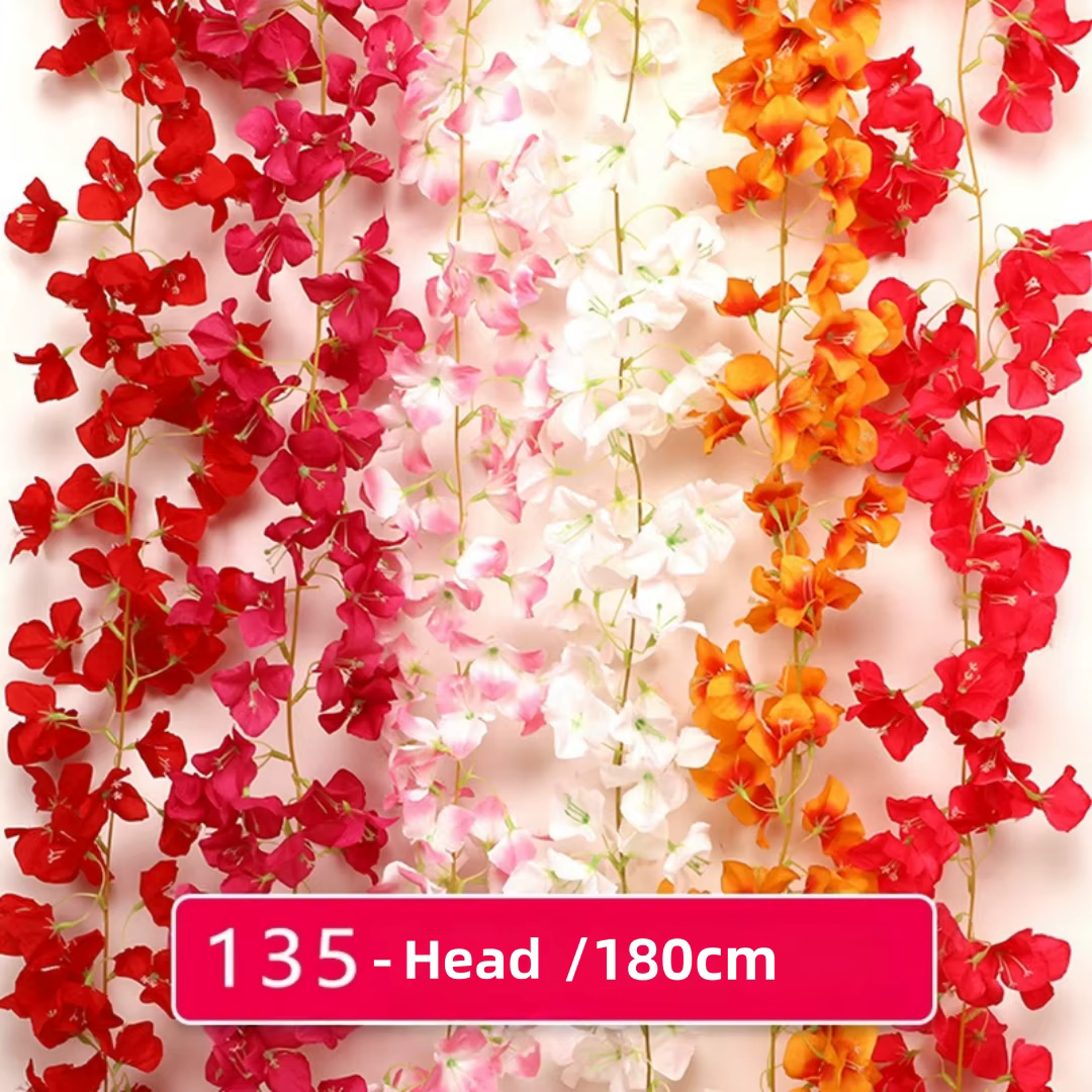 Guirlande artificielle de bougainvilliers en soie