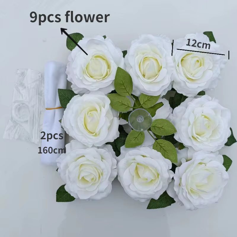 Fleur artificielle de Rose blanche pour décoration de voiture de mariage