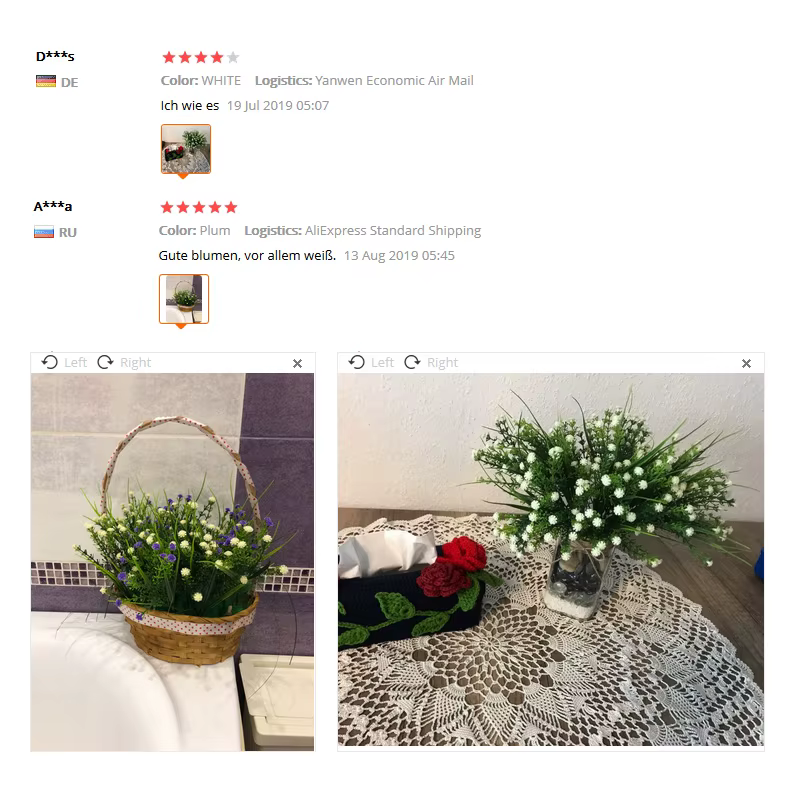 Plantes artificielles en plastique vert Vivid P.Tenuiflora