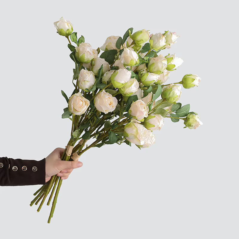 Bouquet de fausses Roses en soie