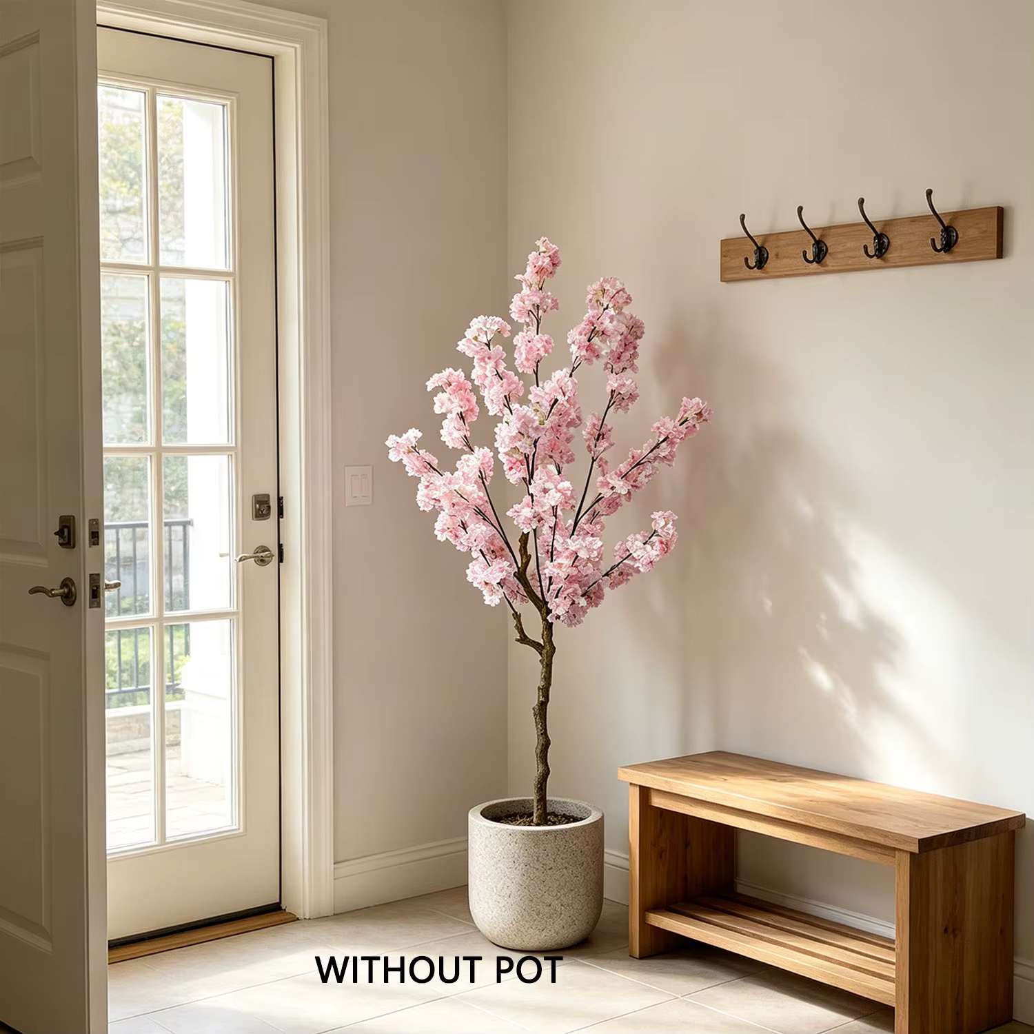Arbre à fleurs de cerisier rose artificiel de 120-180 cm