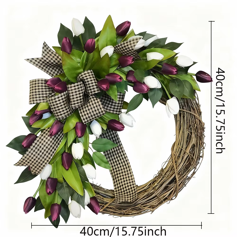 Couronne de tulipes de printemps