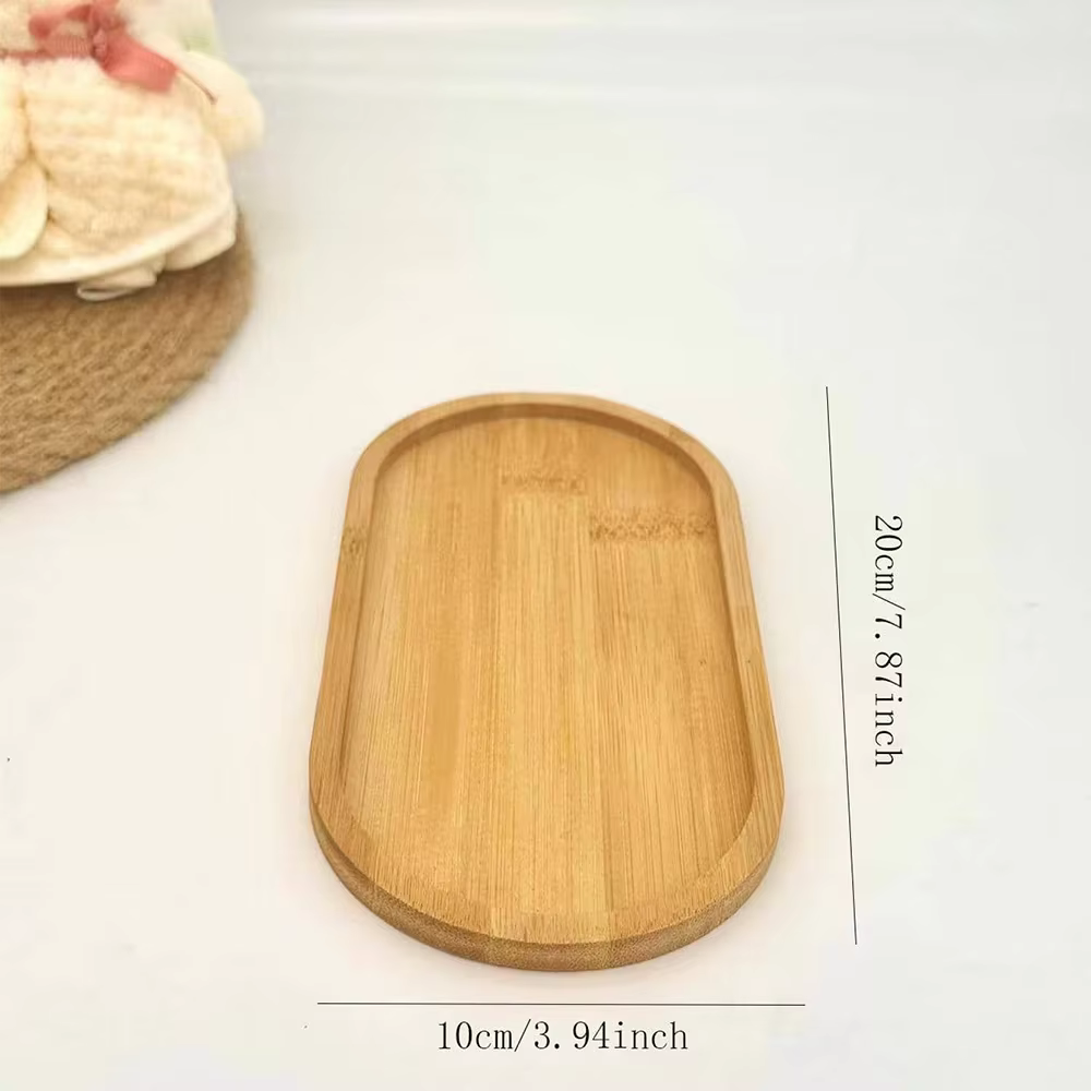 Plateau multi-bambou, soucoupe en bois