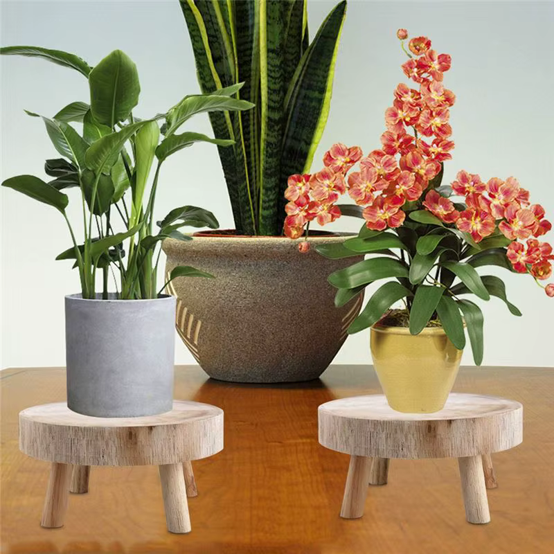 Tendance chaude-Mini tabouret en bois présentoir plante support décoratif
