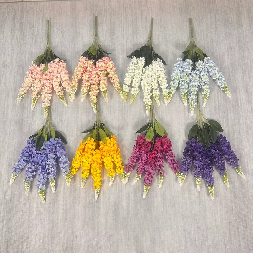 5 tiges de fleurs artificielles de jacinthe