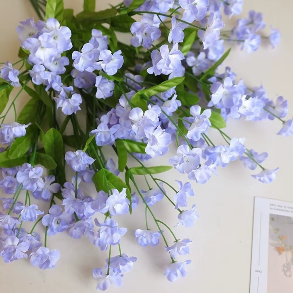 Nouvelles fleurs artificielles de myosotis à longue tige de 47 cm