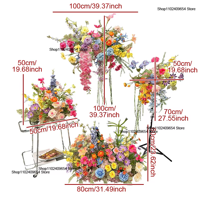 Composition florale 5D de roses