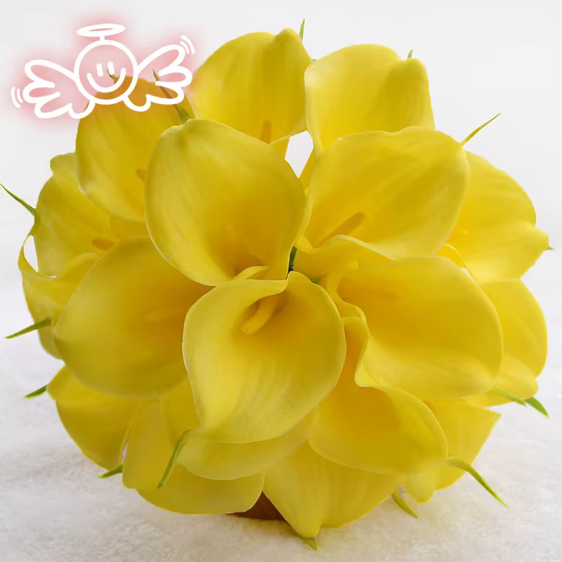 18 lys calla ronds pour bouquet de mariée