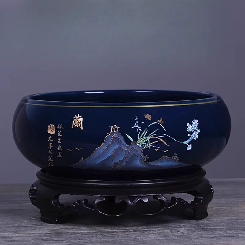 Pot de fleur hydroponique en céramique de Style chinois créatif