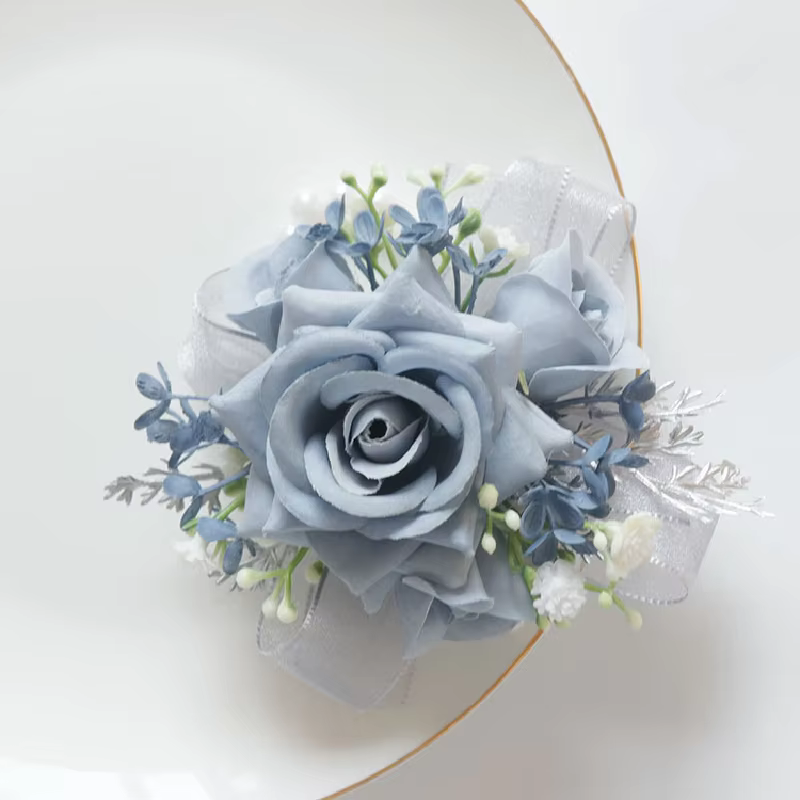 Bouquet de Fleurs Artificielles Bleu Clair