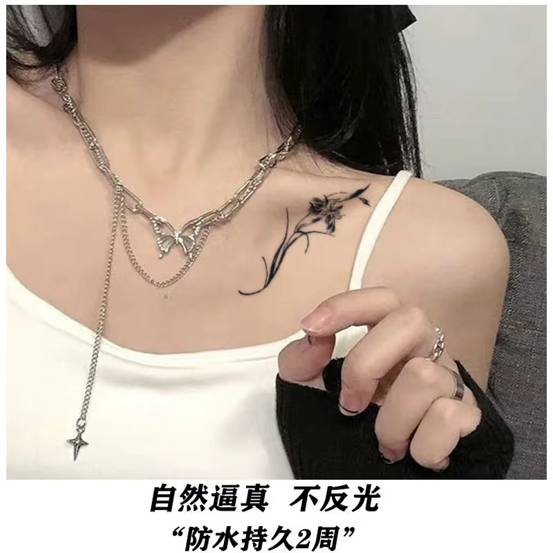 Autocollants de tatouage de jus de plantes pour femmes