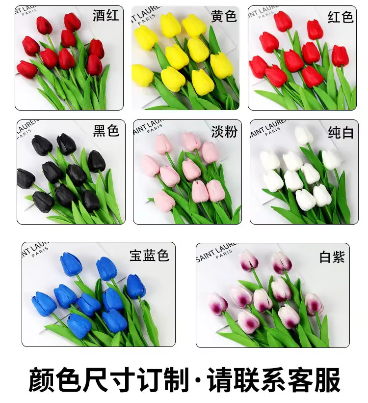 1 pièce tulipe fleurs artificielles vraies