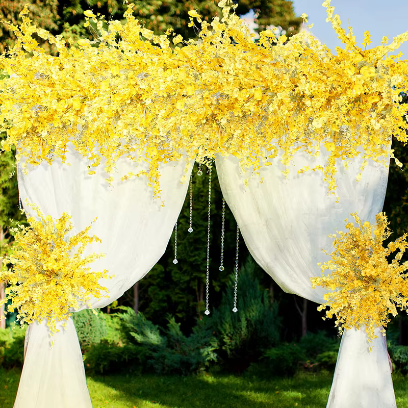 Rangée de fleurs de jasmin série jaune