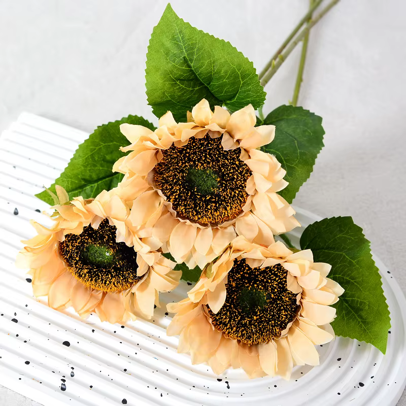 Fleur de tournesol artificielle unique