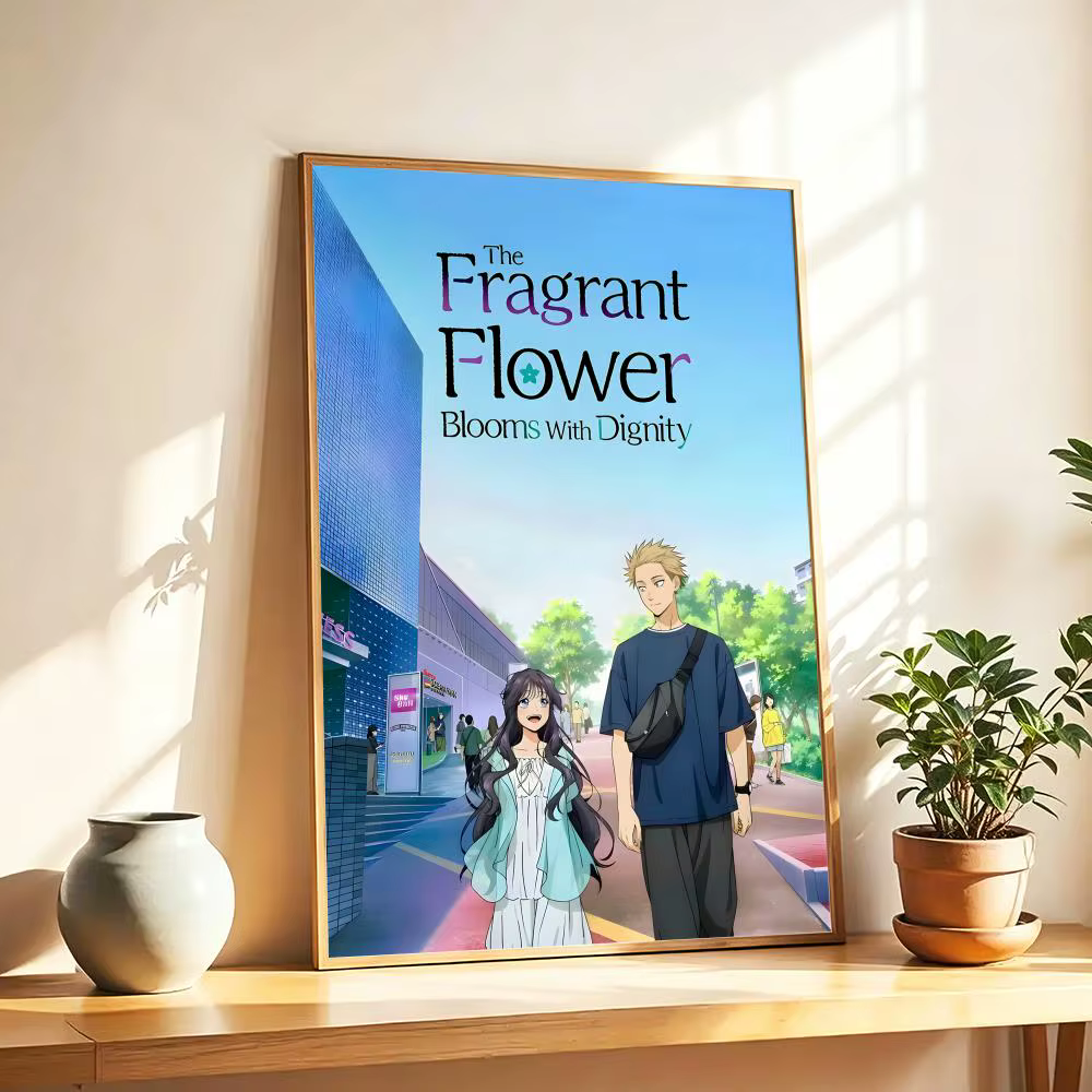 Affiche de haute qualité avec motif de fleurs parfumées qui fleurissent avec dignité