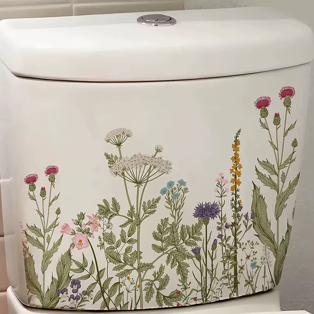 Autocollants muraux de fleurs sauvages pour dosseret de cuisine