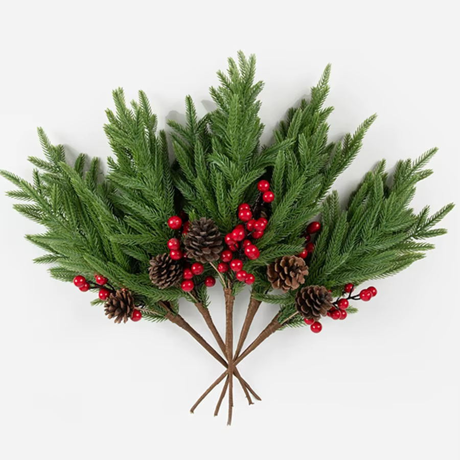 Tube unique Plantes Artificielles Aiguilles De Pin De Noël Haute Qualité Design Décor Maison Festive En Plein Air