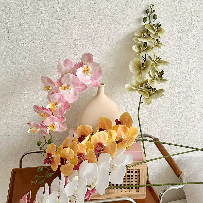 Orchidée papillon artificielle en latex