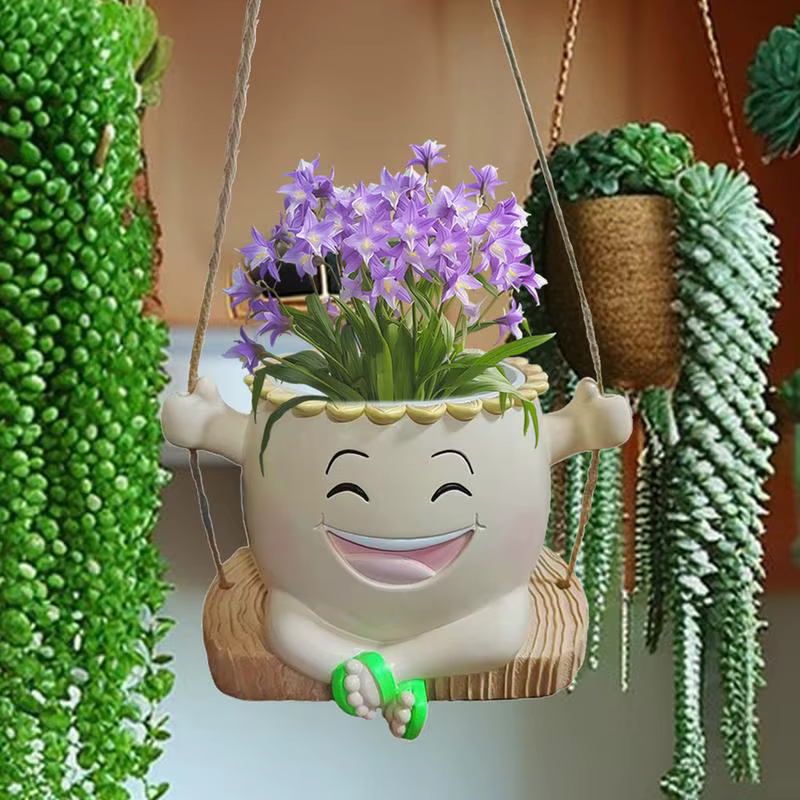 Pot de fleur en molleton avec trou de proximité