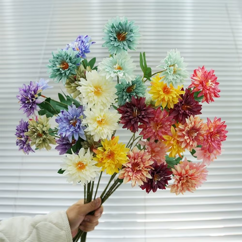 Fleur de Dahlia Artificielle de 64 cm de Long