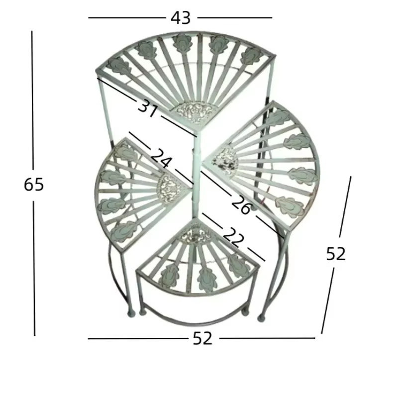 Support pour plantes en fer à Rotation multicouche