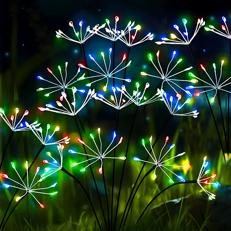 Lampes solaires LED en forme de fleurs