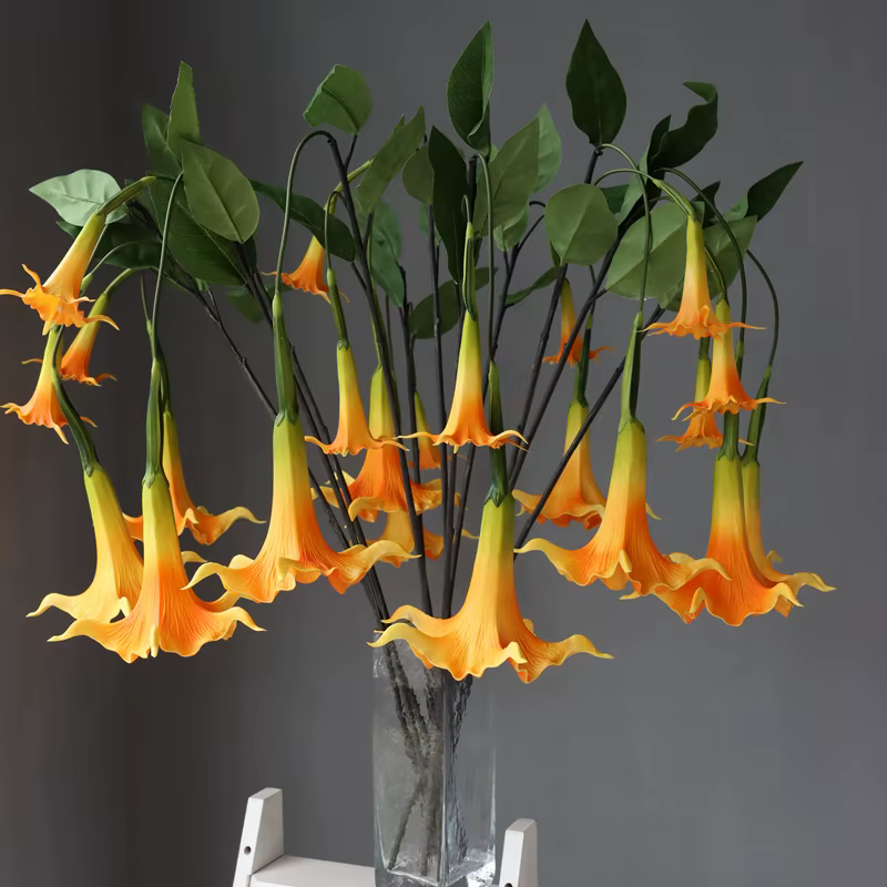 Fleurs artificielles Mandala en PU haut de gamme toucher réel décoration murale de mariage plante suspendue