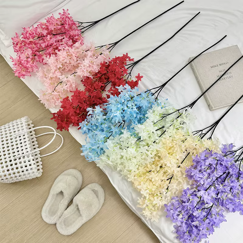 Ensemble de 5 fleurs lilas artificielles cryptées