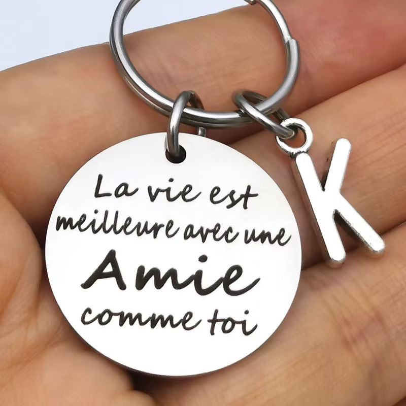Porte-clés français Amiga Chia Ship, meilleur ami, cadeau d'anniversaire, cadeau de Noël