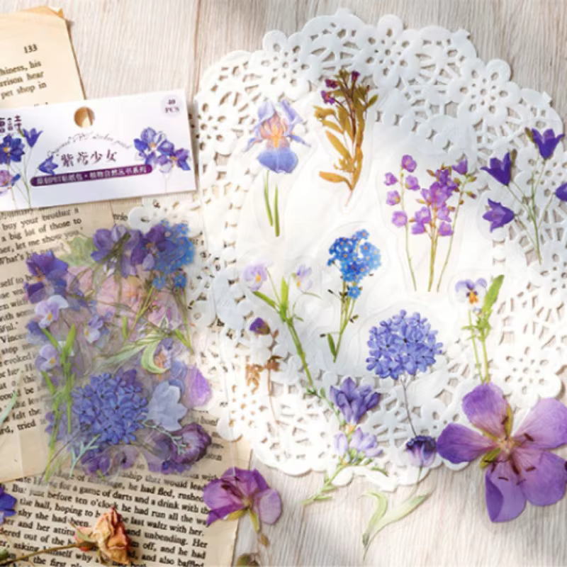 Autocollants décoratifs en forme de plantes et de fleurs pour animaux de compagnie