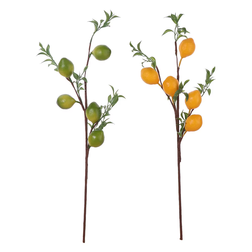 Branche de citron artificielle en plastique
