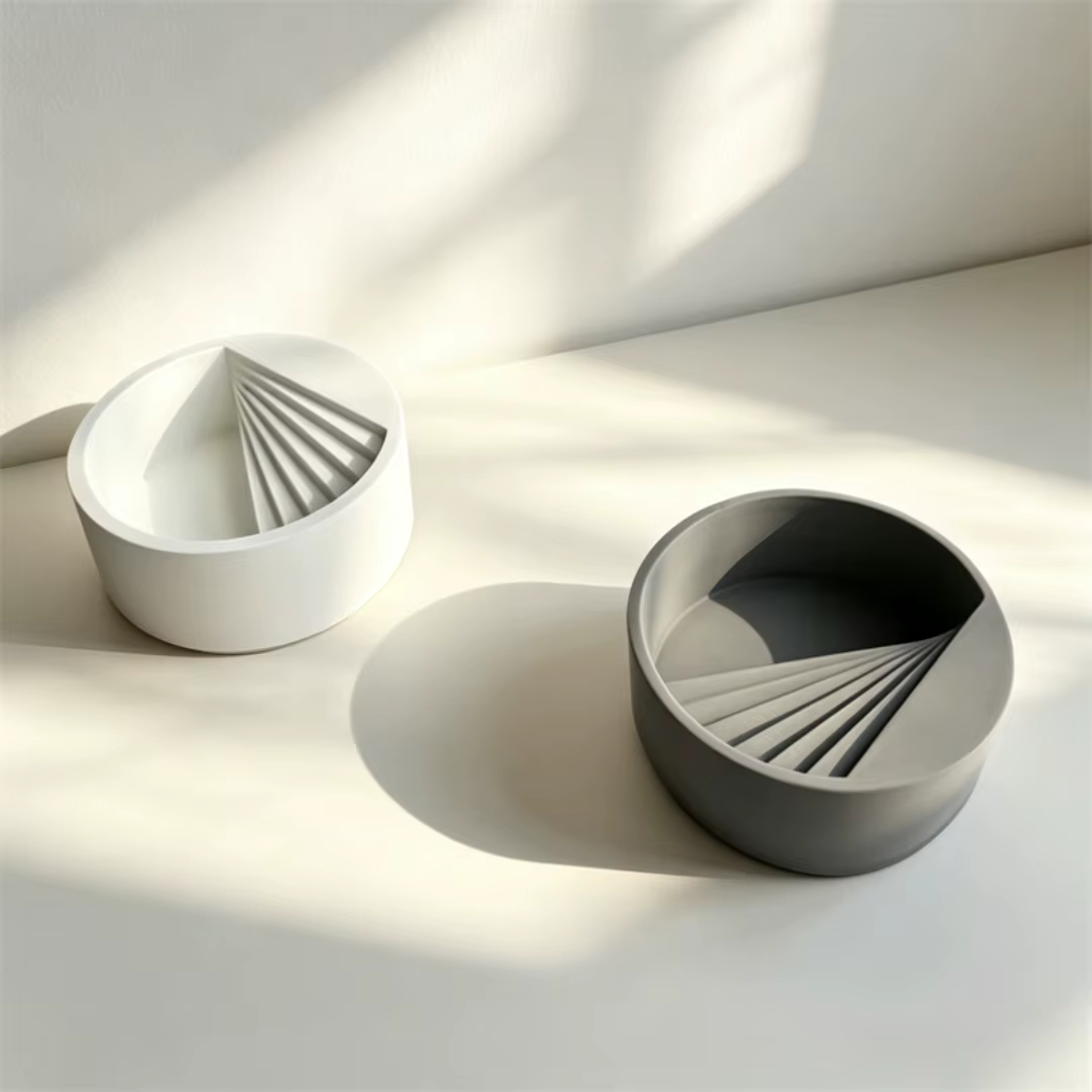 Moule en silicone pour pot de succulentes hexagonal rond en béton, pot de fleurs en ciment, pot à pierre aromatique en plâtre, décoration d'intérieur en plâtre
