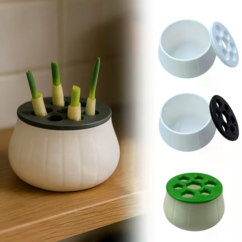 Pot de reproduction d'oignons verts imprimé en 3D – Station de propagation hydroponique pour jardinage intérieur et domestique