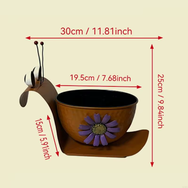 Pot plantes en métal d'escargot