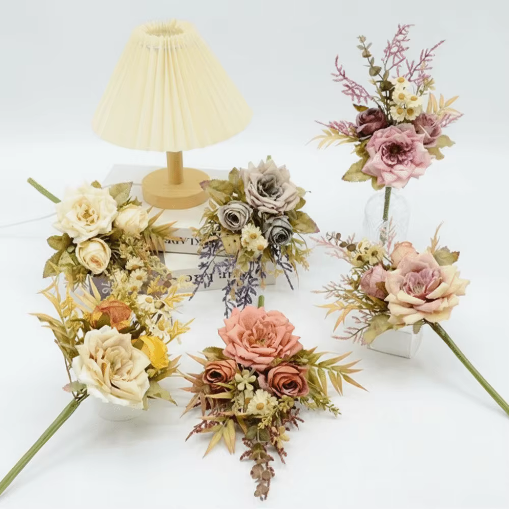 Bouquet de fleurs artificielles au toucher réel