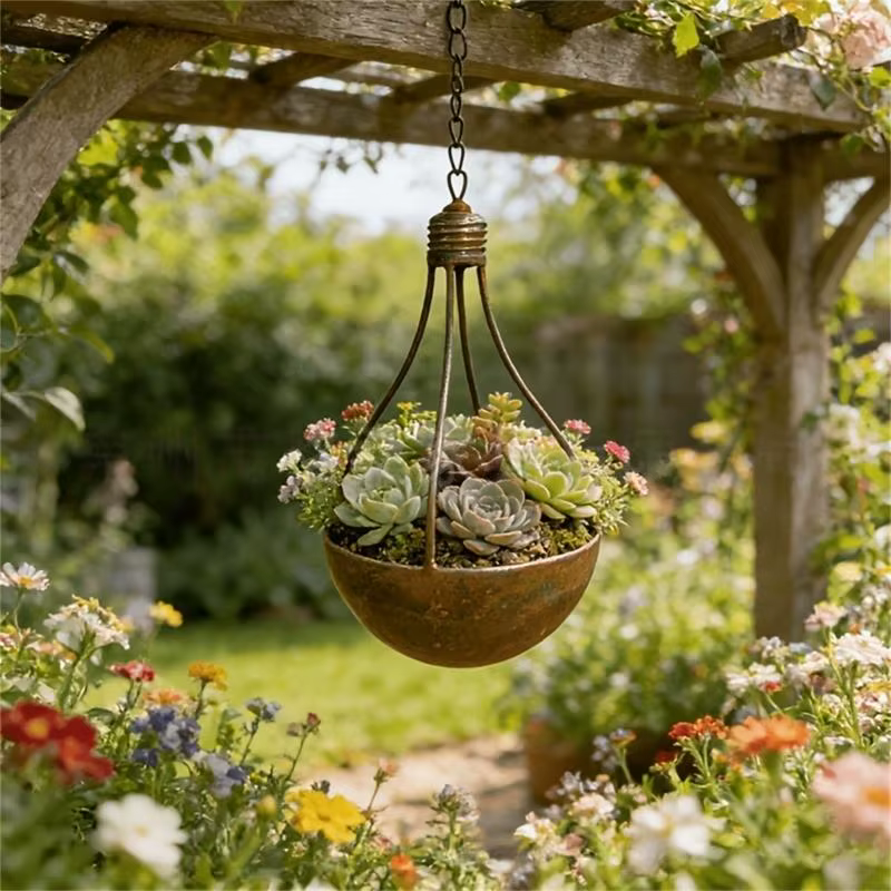 Pot fleurs décoratif suspendu