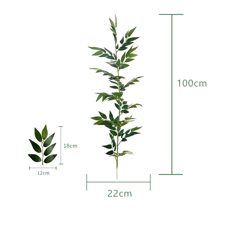 Feuilles de bambou artificielles de 1M