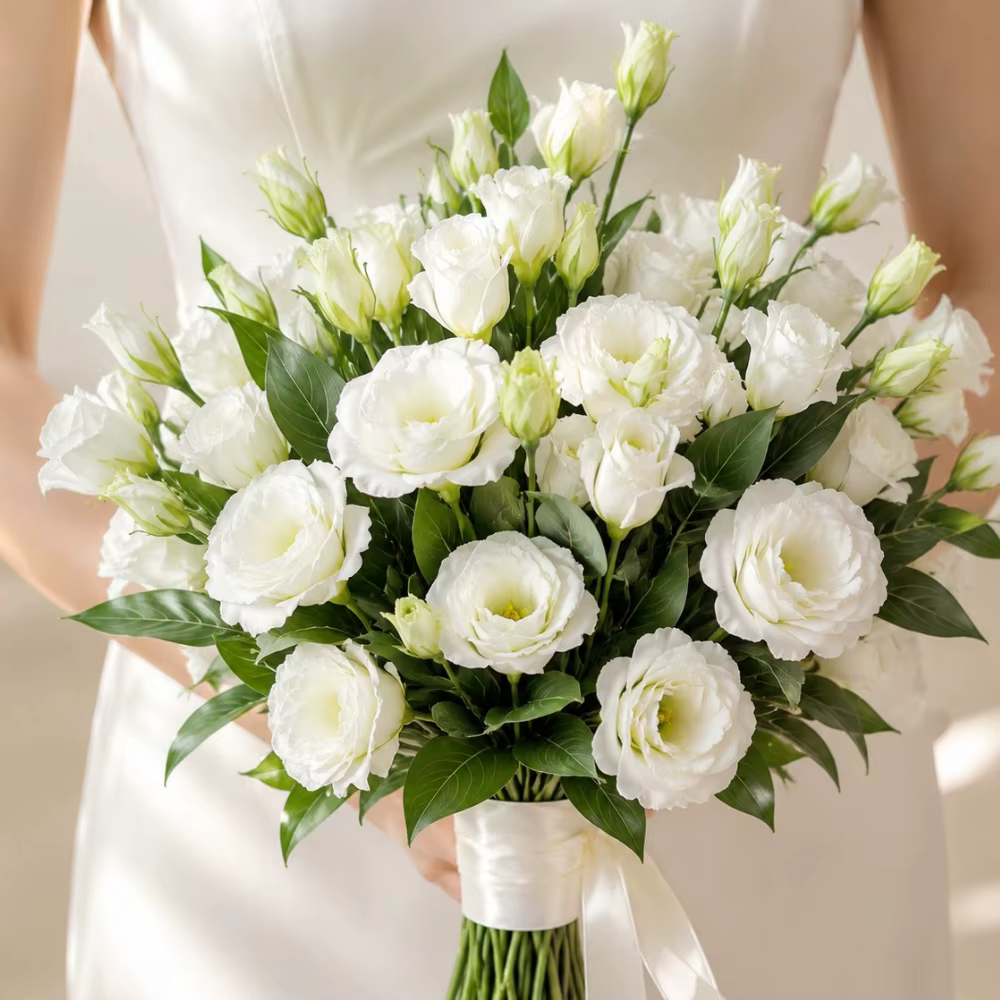 Fleurs artificielles Lisianthus 70cm 4/10 pièces