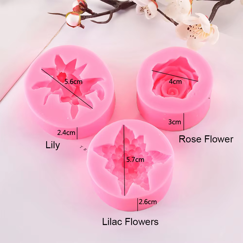 Silicone monde lilas Rose Lily Fondant