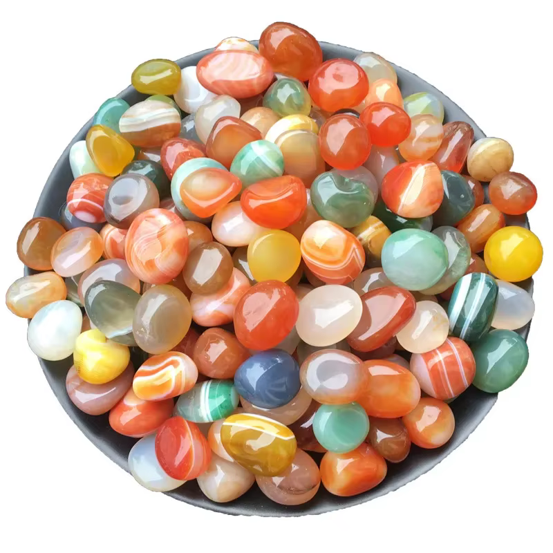 Ceubles d'agate 100g, pierres décoratives colorées pour Aquarium