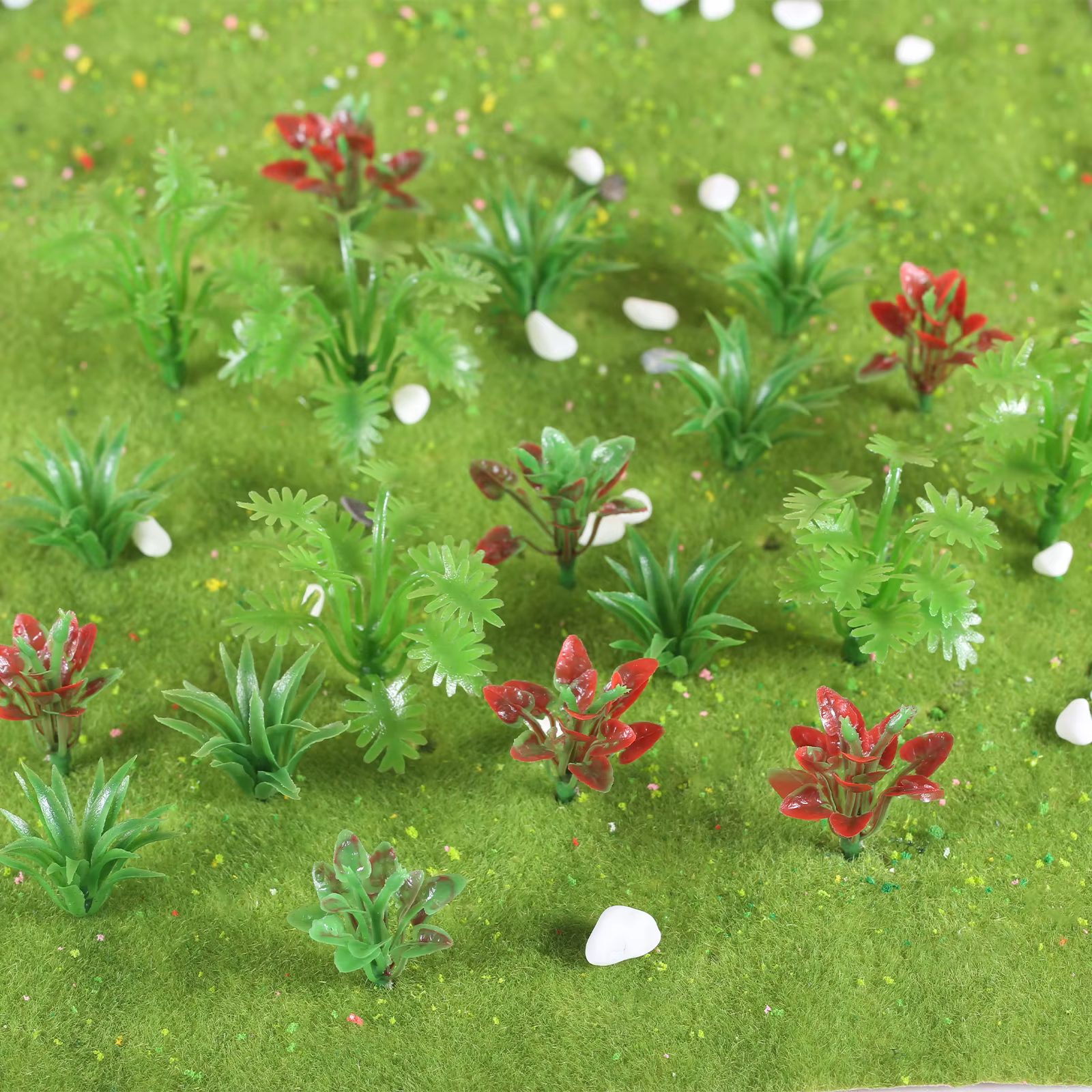 Mini modèle d'arbres à fleurs vertes