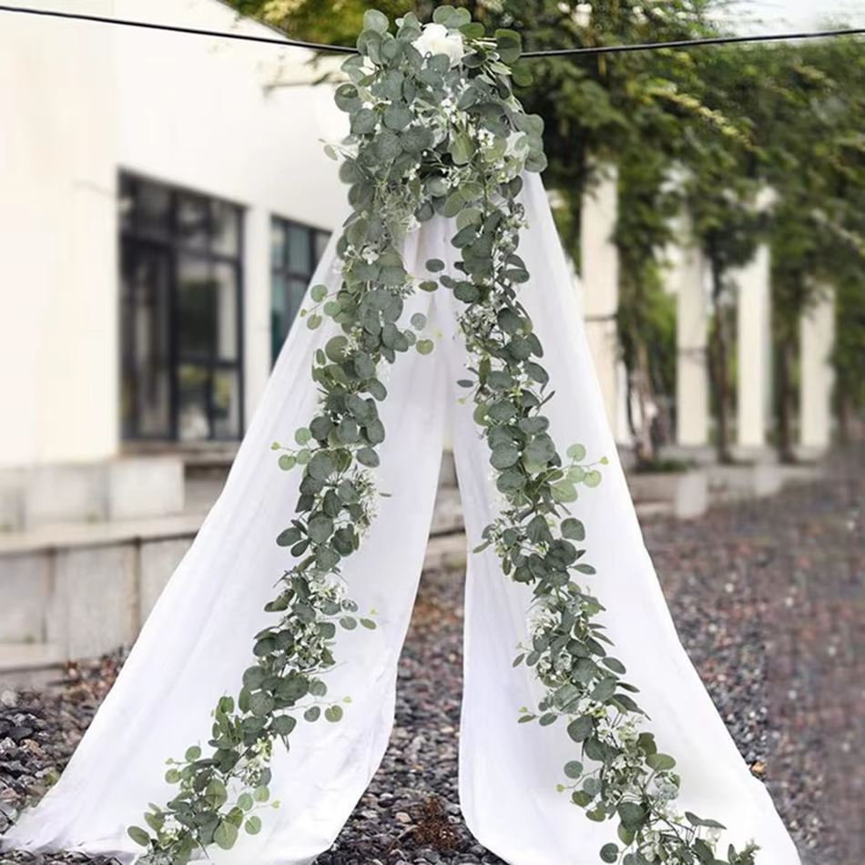 Plante artificielle, feuille verte
