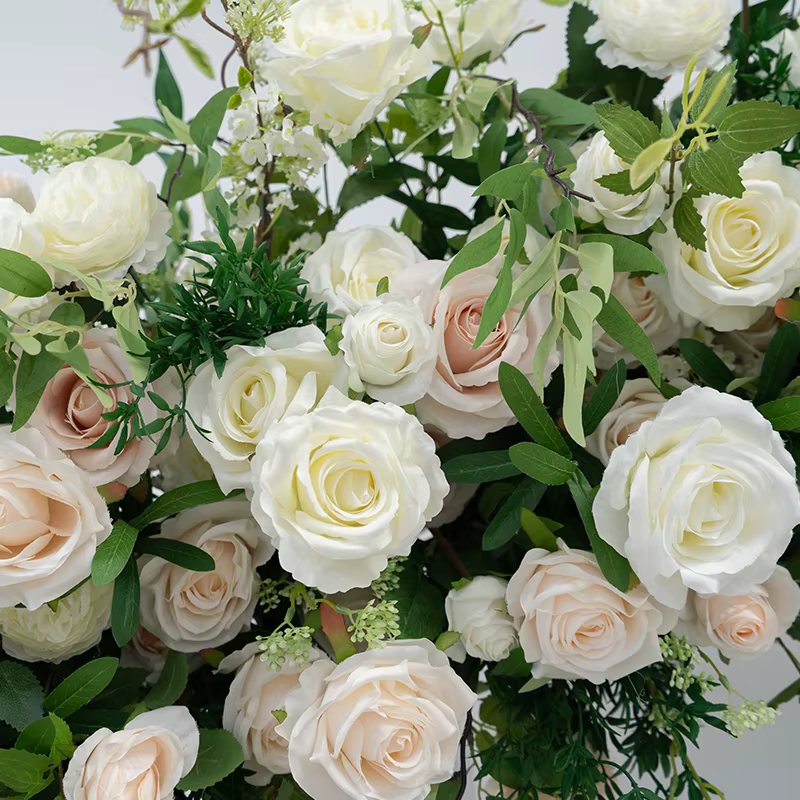 Angela fleur artificielle blanc Rose