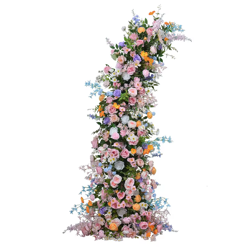 Offre spéciale Monet jardin artificielle Rose réutilisable coin Floral extérieur Festival célébration marché configuration résistant aux intempéries décor